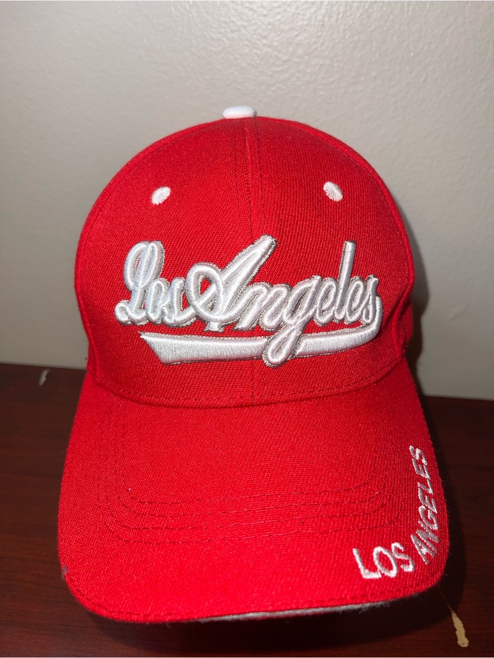 Los Angeles Embroidered Red Baseball Cap